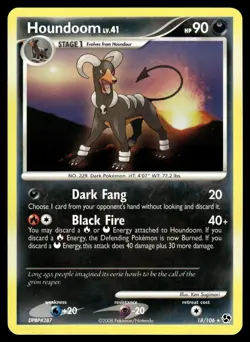 Houndoom 18/106 - DP Greater Encounters - Rare - Pokemon TCG Card NM-LP - Image 1