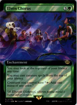 Elven Chorus (Ext Art) (Surge Foil) 775 : The Lord of the Rings Foil NM - Image 1