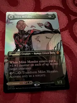 Miles Morales (0234) (Borderless) - Foil MTG Marvel's Spider-Man - Image 1