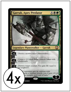4x Garruk, Apex Predator, Modern Horizons 3 Commander, Magic MTG NM - Image 1