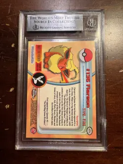 2000 TOPPS CHROME POKEMON T.V. #136 FLAREON BGS 9 - Image 3