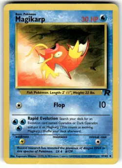 Magikarp 47/82 Uncommon Team Rocket Pokemon Unlimited Lightly Played - Image 1