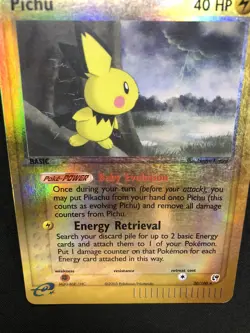 Pokemon Pichu 20/100 Ex Sandstorm Rare Reverse Holo ENG Nintendo Cards - Image 3