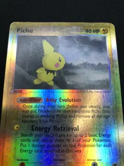 Pokemon Pichu 20/100 Ex Sandstorm Rare Reverse Holo ENG Nintendo Cards - Image 4