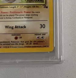 Aerodactyl 1st Edition RARE Prerelease POKEMON Card PSA 8 NM-MT FOSSIL Holo 1/62 - Image 3