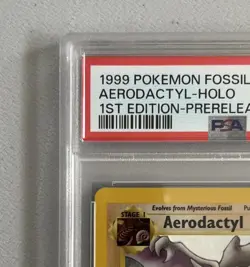 Aerodactyl 1st Edition RARE Prerelease POKEMON Card PSA 8 NM-MT FOSSIL Holo 1/62 - Image 5