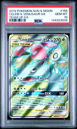 2019 CELEBI & VENUSAUR GX 159/181 TEAM UP POKEMON PSA 10 - Image 1