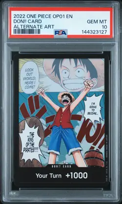 2022 DON!! CARD ALTERNATE ART ONE PIECE OP01 ROMANCE DAWN ONE PIECE PSA 10 - Image 1