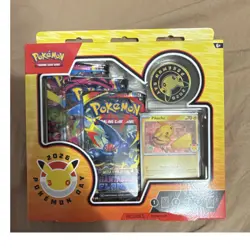 Pokemon TCG Pokemon Day 2026 Collection Pikachu Stamped Promo + 3 Booster Packs - Image 1
