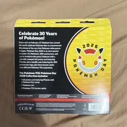 Pokemon TCG Pokemon Day 2026 Collection Pikachu Stamped Promo + 3 Booster Packs - Image 2