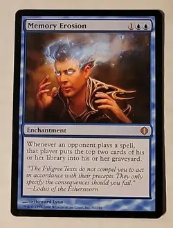 Memory Erosion Shards of Alara Regular Magic Mtg 1x NM-LP Regular Rare - Image 1