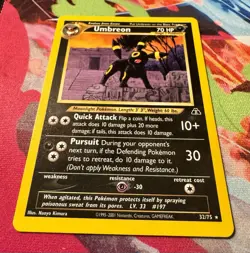 Pokemon TCG Umbreon 32/75 Neo Discovery Unlimited Rare English (NM) - Image 1