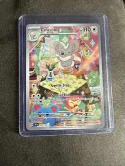 Pokemon Cinccino Illustration Rare Full Art Holo SV05 Temporal Forces 183/162 - Image 1