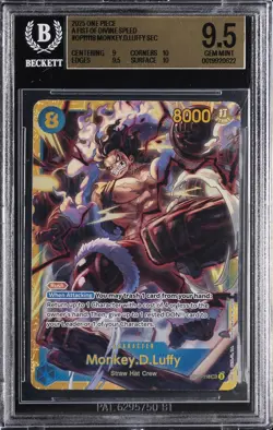 2025 ONE PIECE A FIST OF DIVINE SPEED SEC #OP11118 MONKEY.D.LUFFY BGS 9.5 - Image 1