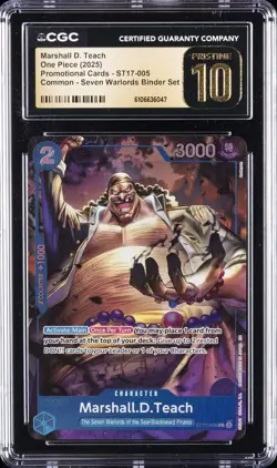 2025 ONE PIECE PROMO CARDS #ST17-005 MARSHALL D. TEACH CGC 10 PERFECT - Image 1