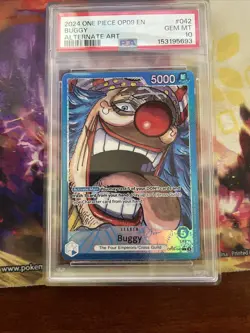 2024 One Piece Buggy Alternate Art Leader OP09-042 PSA 10 English - Image 1