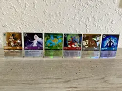 Lorcana Disney 100 Holo Card Lot - Mickey, Elsa, Genie, Stitch, Maleficent, Maui - Image 1