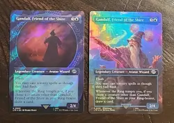 MTG - Gandalf, Friend of the Shire Showcase Surge Foil & Borderless Foil - Mint - Image 1