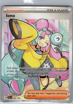 Iono 254/193 Full Art Trainer - Paldea Evolved - Pokemon Card - NM - Image 1