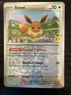 Pokemon Day 2025 Eevee 074/131 Reverse Cosmos Holo-Prismatic Evolutions - Image 2