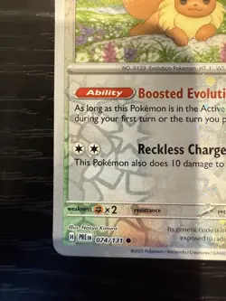 Pokemon Day 2025 Eevee 074/131 Reverse Cosmos Holo-Prismatic Evolutions - Image 3