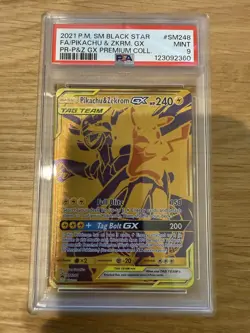 2021 PSA 9 MINT Pokemon Sun & Moon Pikachu & Zekrom GX Premium Collection SM248 - Image 1