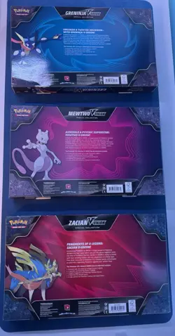Pokemon V‑Union Bundle-Greninja, Mewtwo & Zacian Special Collection Boxes-Sealed - Image 3