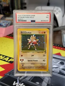 Pokemon PSA 7 Hitmonchan Base Set 2 Holo Rare - Image 1