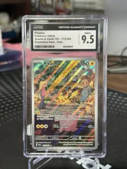 Pokemon Scarlet & Violet 151 CGC Mint+ 9.5 Pikachu Illustration Rare Holo 173 - Image 1