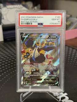 PSA 10 GEM MINT Empoleon V 146/163 Alternate Alt Art Battle Styles Pokemon - Image 1