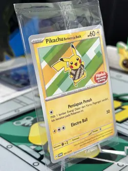 Pikachu Berkemeja Batik 101/SV-P Stamped Indonesia Journey Promo Pokemon 2024 NM - Image 2