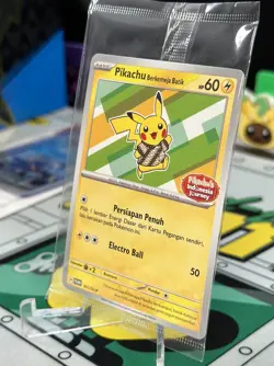 Pikachu Berkemeja Batik 101/SV-P Stamped Indonesia Journey Promo Pokemon 2024 NM - Image 3