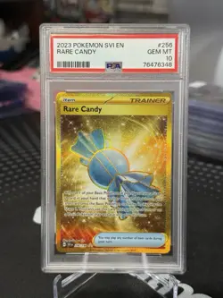 PSA 10 Gem Mint Rare Candy 256/198 2023 Pokemon Scarlet & Violet Graded - Image 1