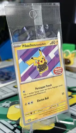 Pikachu Berkemeja Batik 154/SV-P Stamped Indonesia Journey Promo Pokemon 2024 NM - Image 2