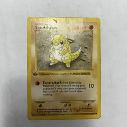 Sandshrew 1999 Pokemon 1st Edition Gray Stamp Shadowless 62/102 Base Set HP - Image 1