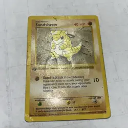 Sandshrew 1999 Pokemon 1st Edition Gray Stamp Shadowless 62/102 Base Set HP - Image 2