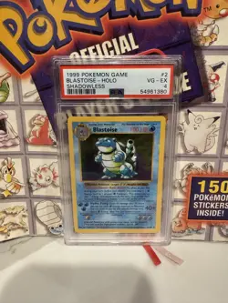1999 POKEMON BASE SET SHADOWLESS HOLO #2 BLASTOISE PSA 4 - Image 1