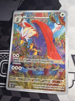 Pokemon TCG Braviary Illustration Rare Card 214/191 SV08 Surging Sparks - Image 1