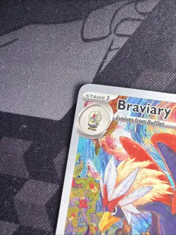 Pokemon TCG Braviary Illustration Rare Card 214/191 SV08 Surging Sparks - Image 2