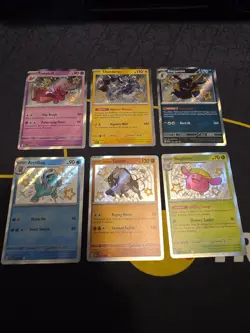 Pokemon Cards Paldean Fates Lot Of 6 Baby Shiny Cards - Image 1
