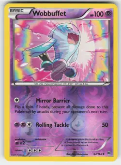 Wobbuffet 67/162 Uncommon BREAKthrough Pokemon Moderately Played - Image 1