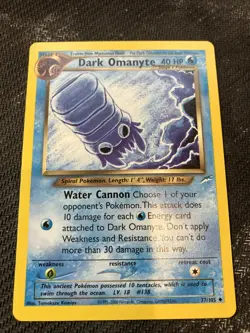 Pokemon TCG - DARK OMANYTE - 37/105 - UNLIMITED - NEO DESTINY VINTAGE- LP - Image 1