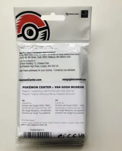 Pikachu with Grey Felt Hat Pokemon Center x Van Gogh Museum 65 CT Sealed Sleeves - Image 2