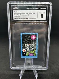 CGC 8 Butterfree Japanese Pokemon Mini CoroCoro Karuta Hand Cut 1997 🔥 - Image 1