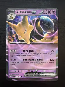 Alakazam Ex 65/165 Scarlet & Violet 151 Cosmic Holo Rare Pokemon TCG - Image 1