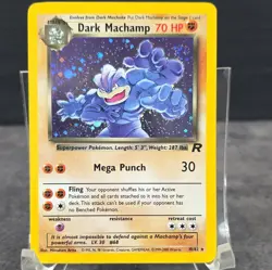 Wizards Pokemon TCG Dark Machamp 10/82 Team Rocket Holo Rare English 70HP 2000 - Image 1