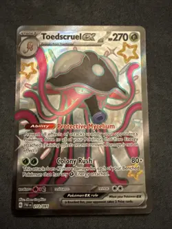 Pokemon TCG Toedscruel EX 213/091 Shiny Ultra Rare Sv: Paldean Fates - Image 1