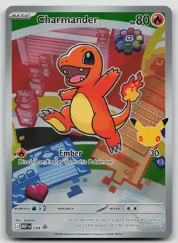 CHARMANDER 2026 POKEMON MEGA EVOLUTION BLACK STAR PROMO #038 CRIMP ERROR - Image 1