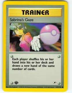 Sabrina's Gaze - 1st Edition - 125/132 Gym Heroes- WOTC - Pokemon TCG - 2000 - Image 1