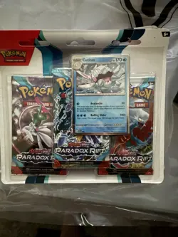 Pokemon Scarlet & Violet Paradox Rift 3 Pack Blister Cetitan OR Arctibax | NEW - Image 1